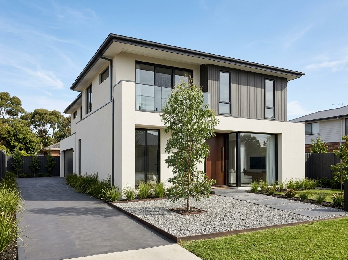 Contemporary home — before
